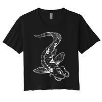 Japan Koi Pond Fish Kawaii Traditional Japanese Graphic Women's Crop Top Tee