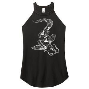 Japan Koi Pond Fish Kawaii Traditional Japanese Graphic Women's Perfect Tri Rocker Tank