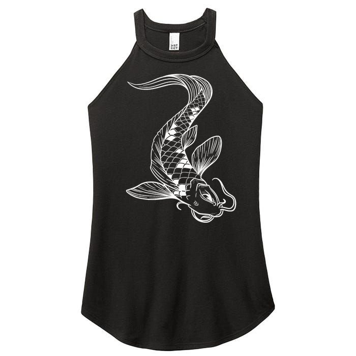 Japan Koi Pond Fish Kawaii Traditional Japanese Graphic Women's Perfect Tri Rocker Tank