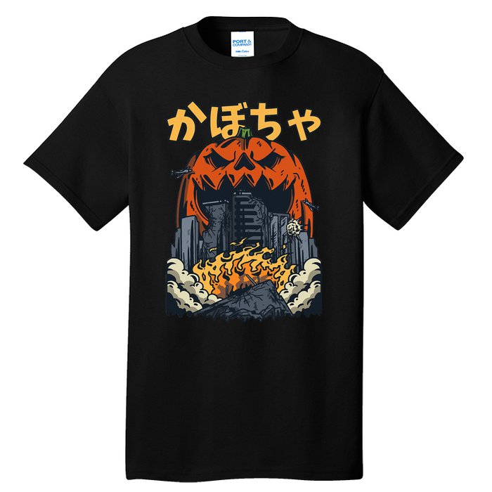 Japanese Killer Pumpkin Vegetable Kaiju Anime Halloween Tall T-Shirt