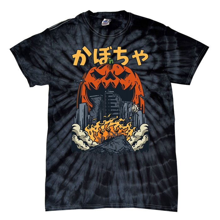 Japanese Killer Pumpkin Vegetable Kaiju Anime Halloween Tie-Dye T-Shirt