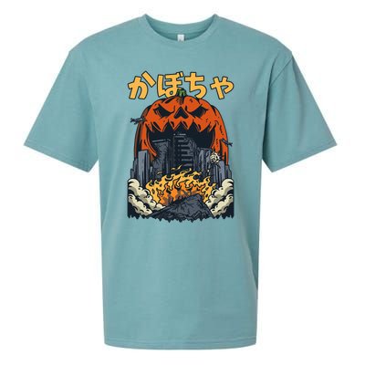 Japanese Killer Pumpkin Vegetable Kaiju Anime Halloween Sueded Cloud Jersey T-Shirt