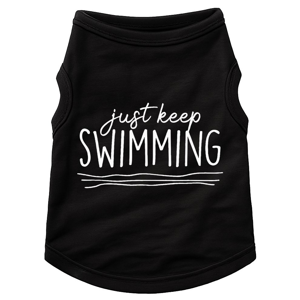 Just Keep Swimming Funny Newbies Swimmer Swimming Coach Doggie Tank