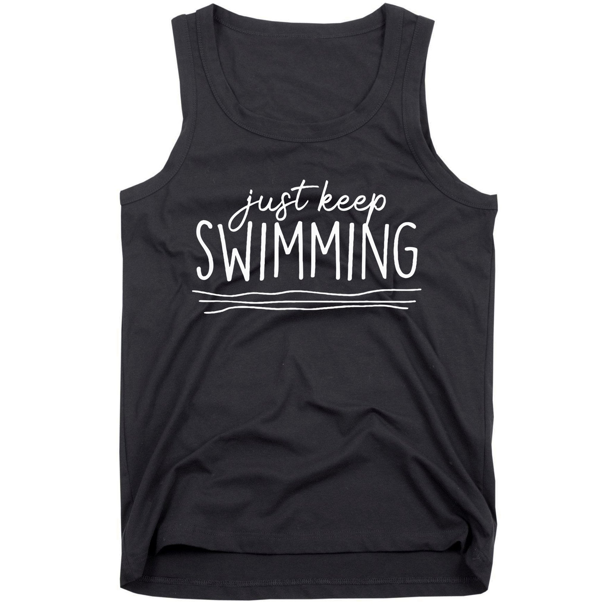 Just Keep Swimming Funny Newbies Swimmer Swimming Coach Tank Top