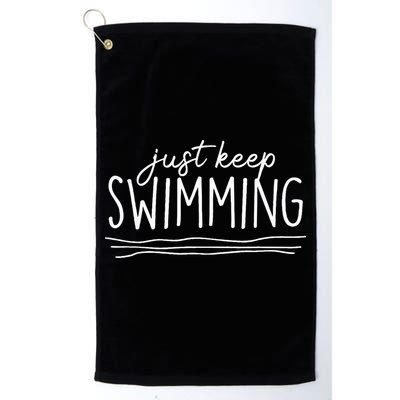 Just Keep Swimming Funny Newbies Swimmer Swimming Coach Golf Towel
