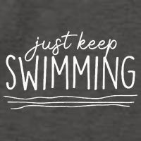 Just Keep Swimming Funny Newbies Swimmer Swimming Coach Vector Backpack