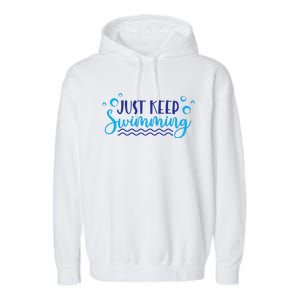 Just Keep Swimming I Love Swim Garment-Dyed Fleece Hoodie