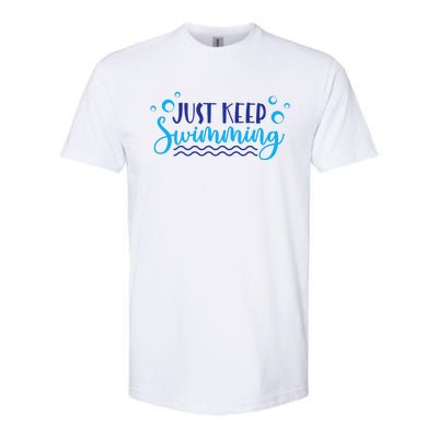 Just Keep Swimming I Love Swim Softstyle® CVC T-Shirt