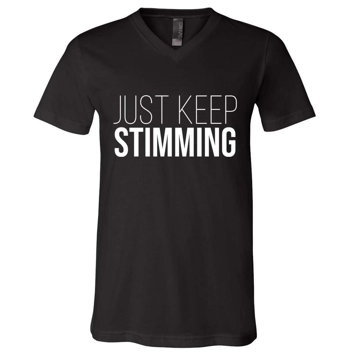 Just Keep Swimming Positive Quote V-Neck T-Shirt