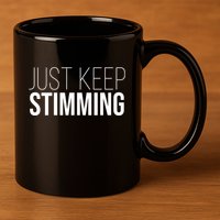 Just Keep Swimming Positive Quote 11oz C Handle Ceramic Mug