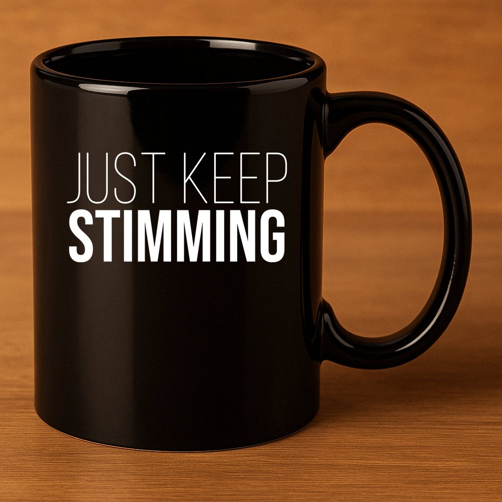 Just Keep Swimming Positive Quote 11oz C Handle Ceramic Mug