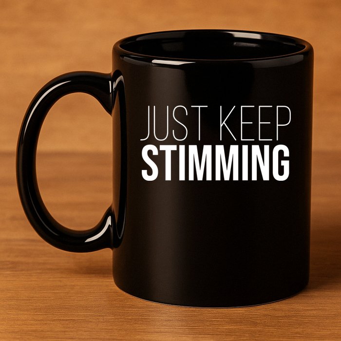 Just Keep Swimming Positive Quote 11oz C Handle Ceramic Mug