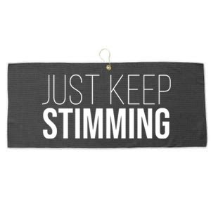 Just Keep Swimming Positive Quote Large Microfiber Waffle Golf Towel