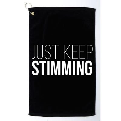 Just Keep Swimming Positive Quote Platinum Collection Golf Towel