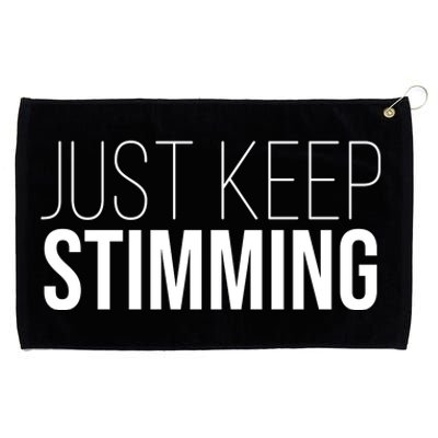 Just Keep Swimming Positive Quote Grommeted Golf Towel