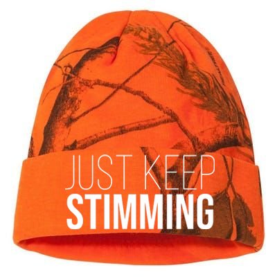 Just Keep Swimming Positive Quote Kati Licensed 12" Camo Beanie