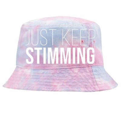 Just Keep Swimming Positive Quote Tie-Dyed Bucket Hat