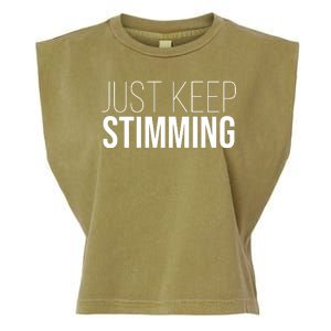 Just Keep Swimming Positive Quote Garment-Dyed Women's Muscle Tee