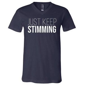 Just Keep Swimming Positive Quote V-Neck T-Shirt