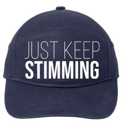 Just Keep Swimming Positive Quote 7-Panel Snapback Hat