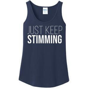 Just Keep Swimming Positive Quote Ladies Essential Tank