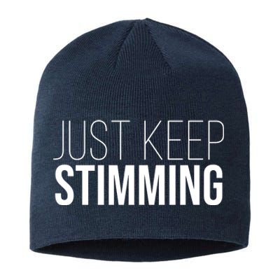 Just Keep Swimming Positive Quote Sustainable Beanie