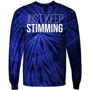 Just Keep Swimming Positive Quote Tie-Dye Long Sleeve Shirt