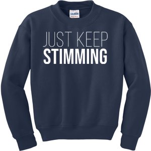 Just Keep Swimming Positive Quote Kids Sweatshirt