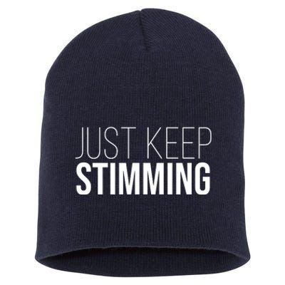 Just Keep Swimming Positive Quote Short Acrylic Beanie