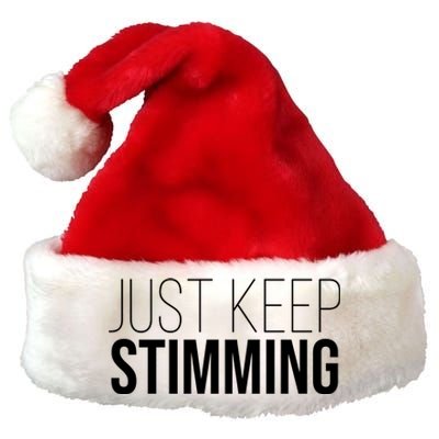 Just Keep Swimming Positive Quote Premium Christmas Santa Hat