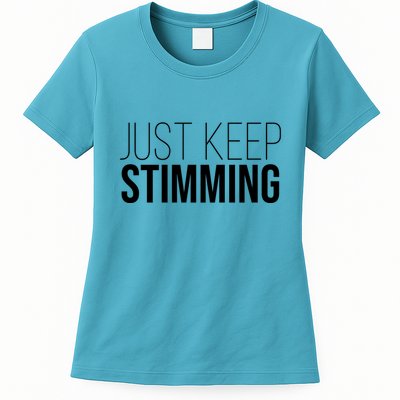 Just Keep Swimming Positive Quote Womens T-Shirt