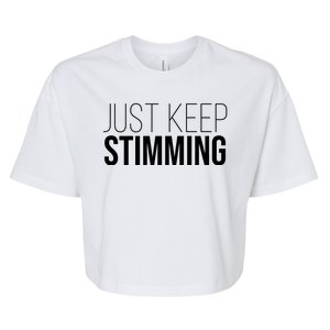 Just Keep Swimming Positive Quote Bella+Canvas Jersey Crop Tee