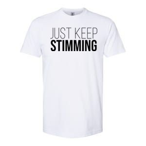 Just Keep Swimming Positive Quote Softstyle CVC T-Shirt