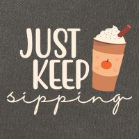 Just Keep Sipping Pumpkin Spice Coffee Lover Cotton Canvas Backpack