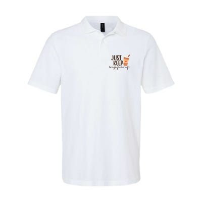 Just Keep Sipping Pumpkin Spice Coffee Lover Polo