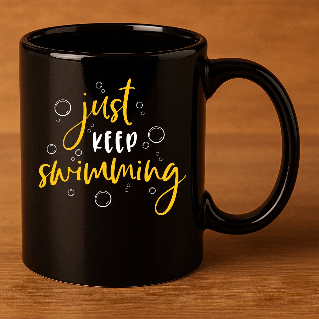 Just Keep Swimming 11oz C Handle Ceramic Mug