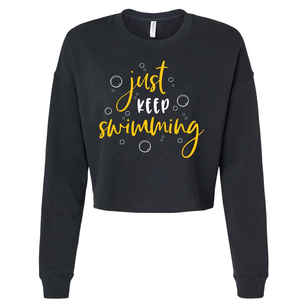 Just Keep Swimming Cropped Pullover Crew