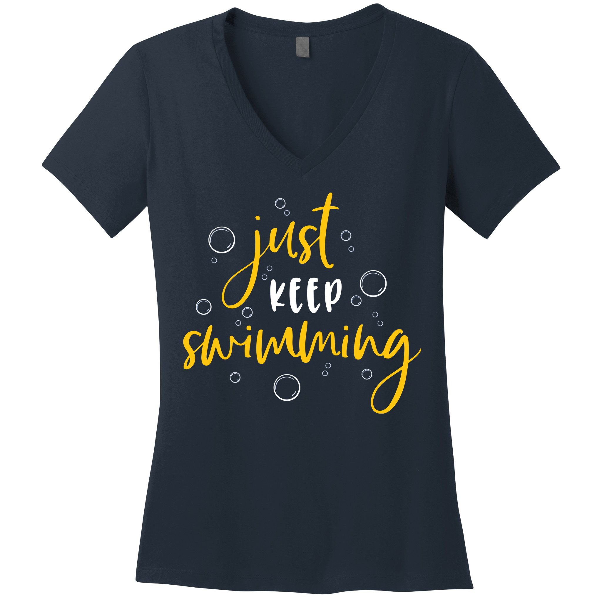 Just Keep Swimming Women's V-Neck T-Shirt