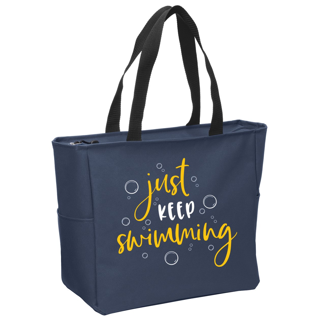 Just Keep Swimming Zip Tote Bag