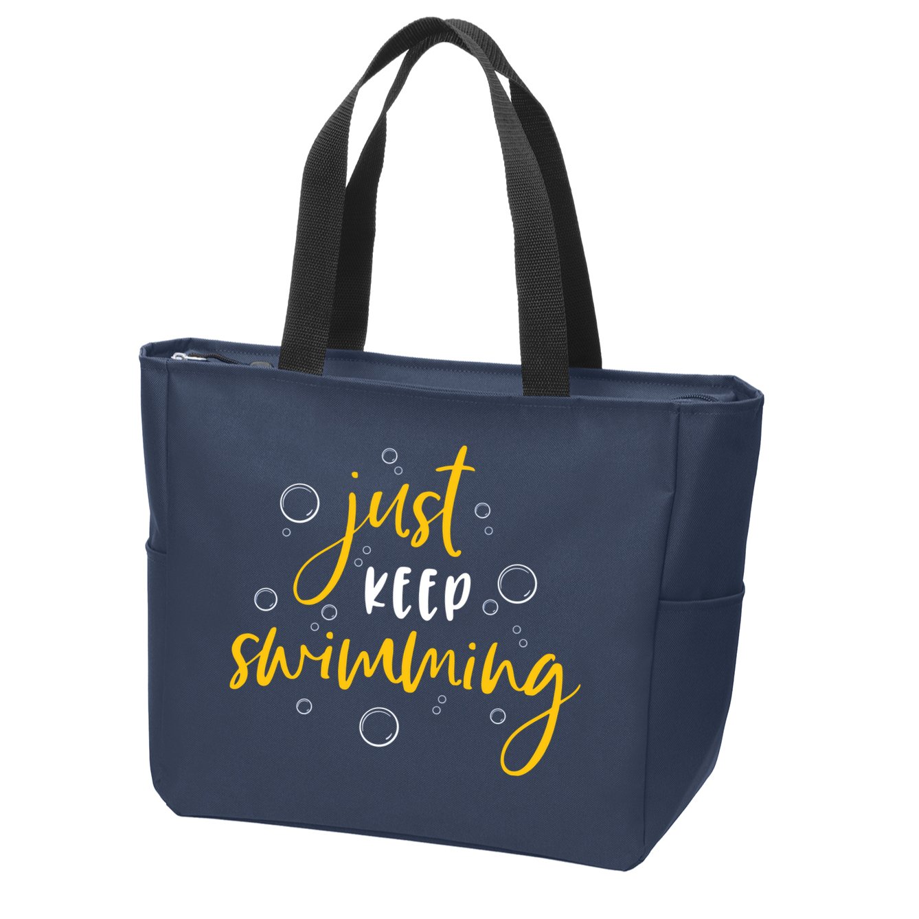 Just Keep Swimming Zip Tote Bag