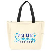 Just Keep Swimming I Love Swim Zip Tote Bag