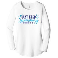 Just Keep Swimming I Love Swim Women's Perfect Tri Tunic Long Sleeve Shirt