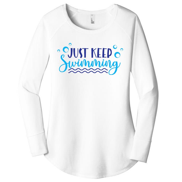 Just Keep Swimming I Love Swim Women's Perfect Tri Tunic Long Sleeve Shirt