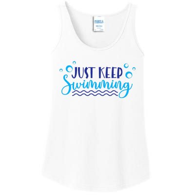 Just Keep Swimming I Love Swim Ladies Essential Tank