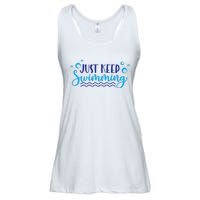 Just Keep Swimming I Love Swim Ladies Essential Flowy Tank