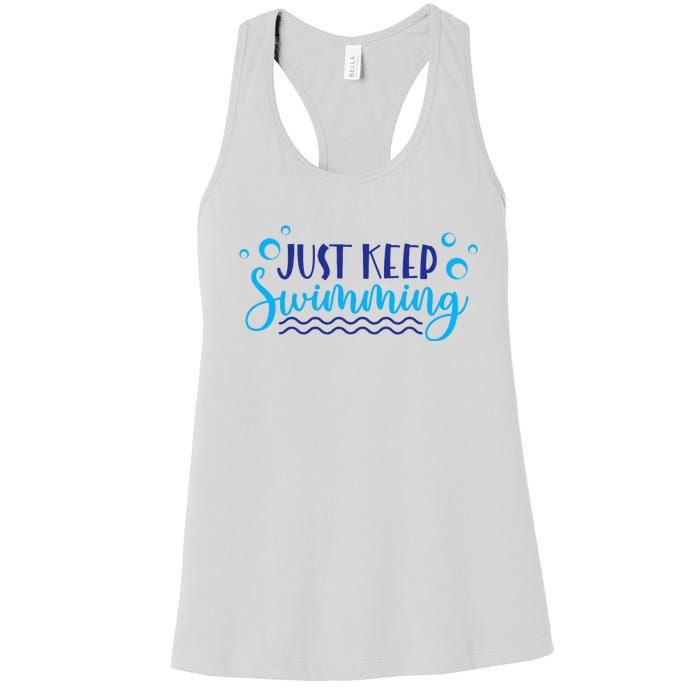 Just Keep Swimming I Love Swim Women's Racerback Tank