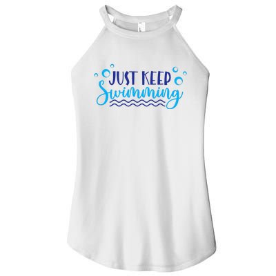 Just Keep Swimming I Love Swim Women's Perfect Tri Rocker Tank