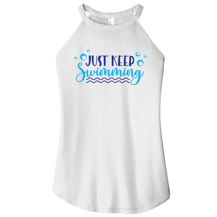 Just Keep Swimming I Love Swim Women's Perfect Tri Rocker Tank