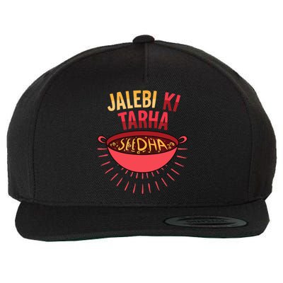 Jalebi Ki Tarah Seedha Desi Bollywood Funny Hindi Punjabi Wool Snapback Cap