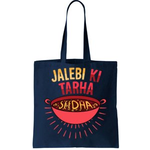 Jalebi Ki Tarah Seedha Desi Bollywood Funny Hindi Punjabi Tote Bag